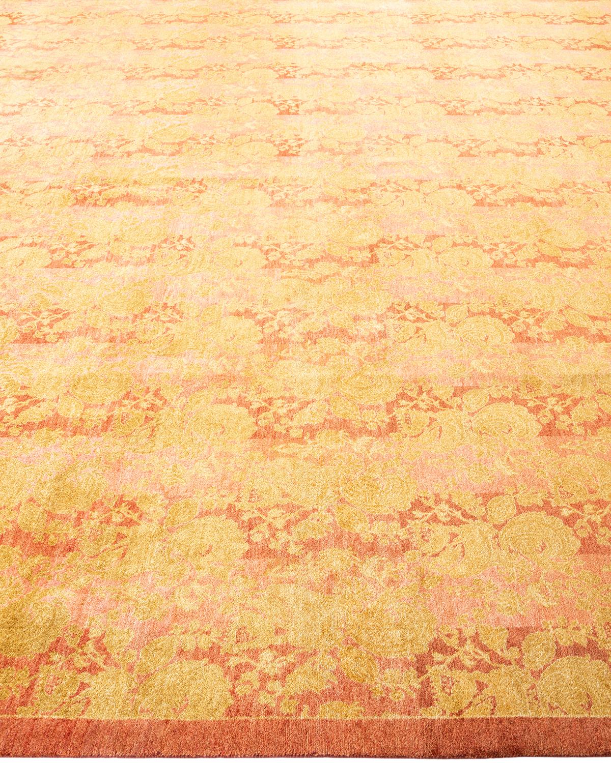 Tapis traditionnel rose moghol unique fait à la main, unique en son genre Neuf - En vente à Norwalk, CT
