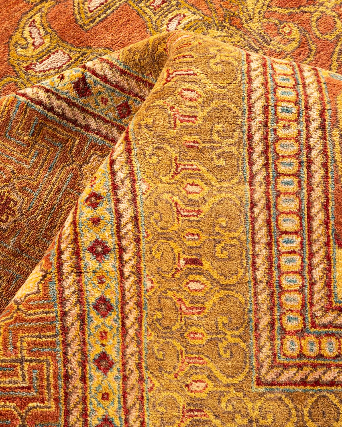 Autre Tapis Mogul traditionnel rose unique fait à la main, unique en son genre en vente