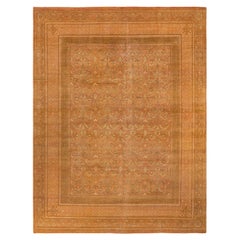 Handgefertigter, traditioneller Mogul-Rosa-Teppich, Unikat
