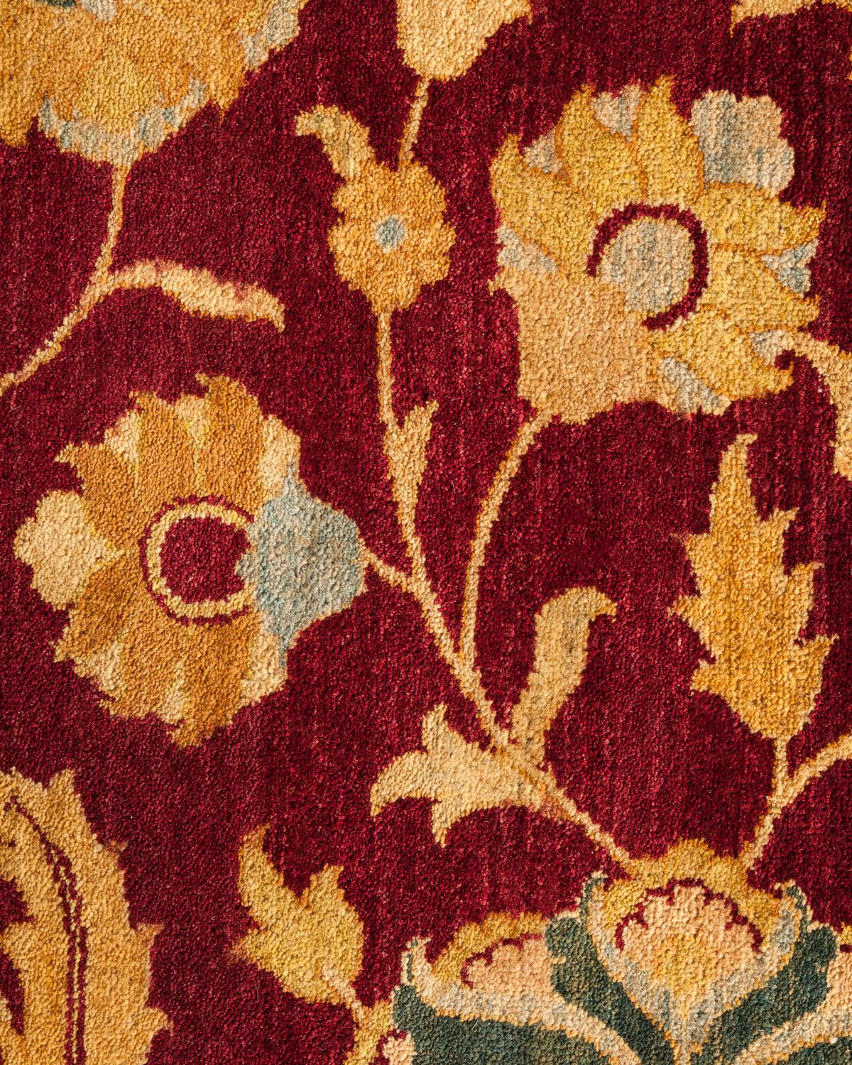 XXIe siècle et contemporain Tapis traditionnel violet moghol unique en son genre fabriqué à la main en vente