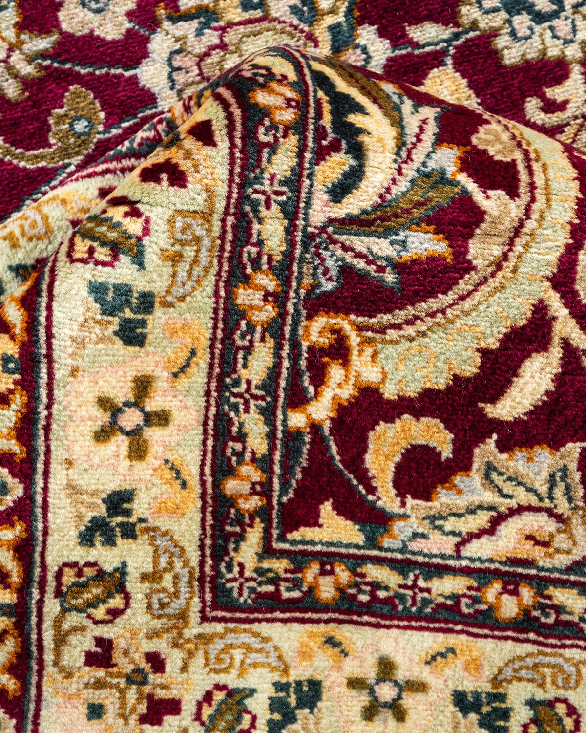 Other One-Of-A-Kind Hand Made Traditional Mogul Purple Area Rug For Sale
