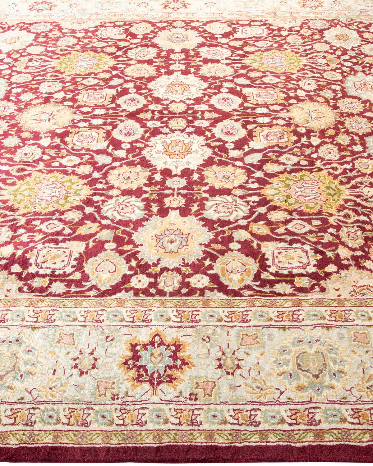 Handgefertigter, traditioneller Mogul-Teppich in Violett, Unikat im Zustand „Neu“ im Angebot in Norwalk, CT