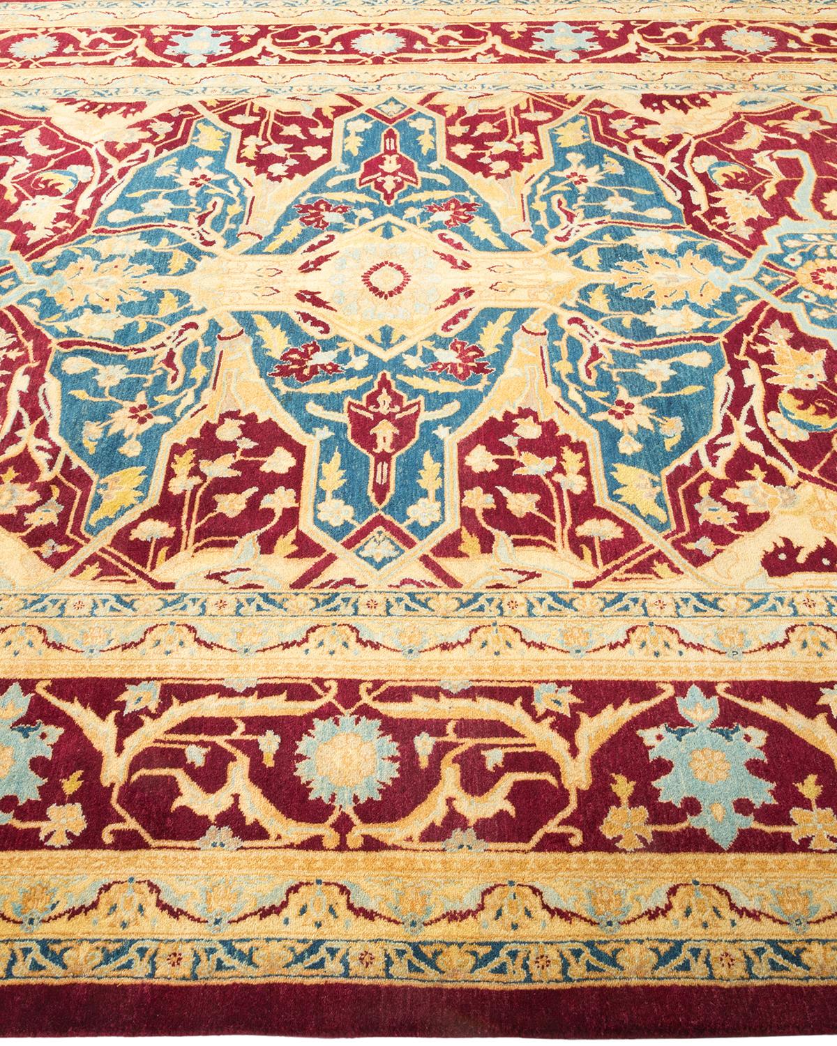 Tapis traditionnel Mogul violet unique en son genre fabriqué à la main Neuf - En vente à Norwalk, CT