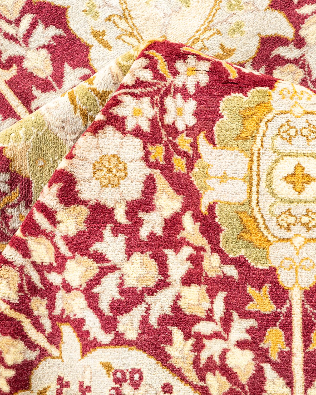 Other One-Of-A-Kind Hand Made Traditional Mogul Purple Area Rug For Sale