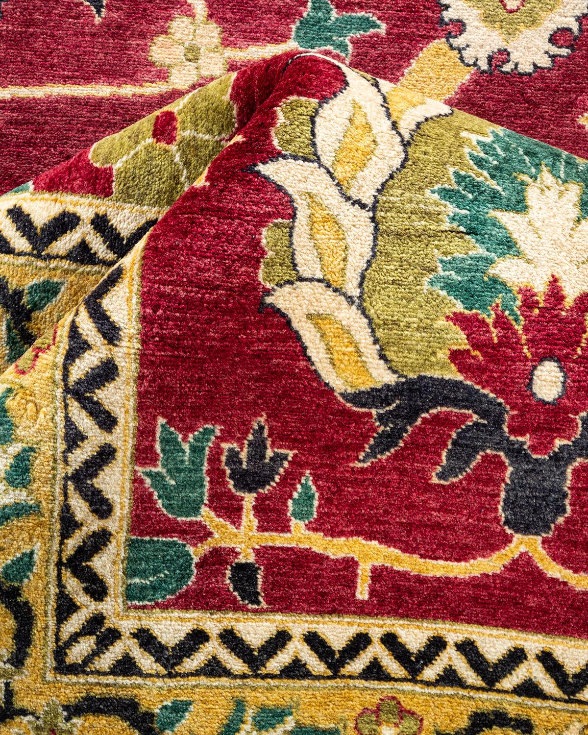 Other One-of-a-kind Hand Made Traditional Mogul Red Area Rug For Sale