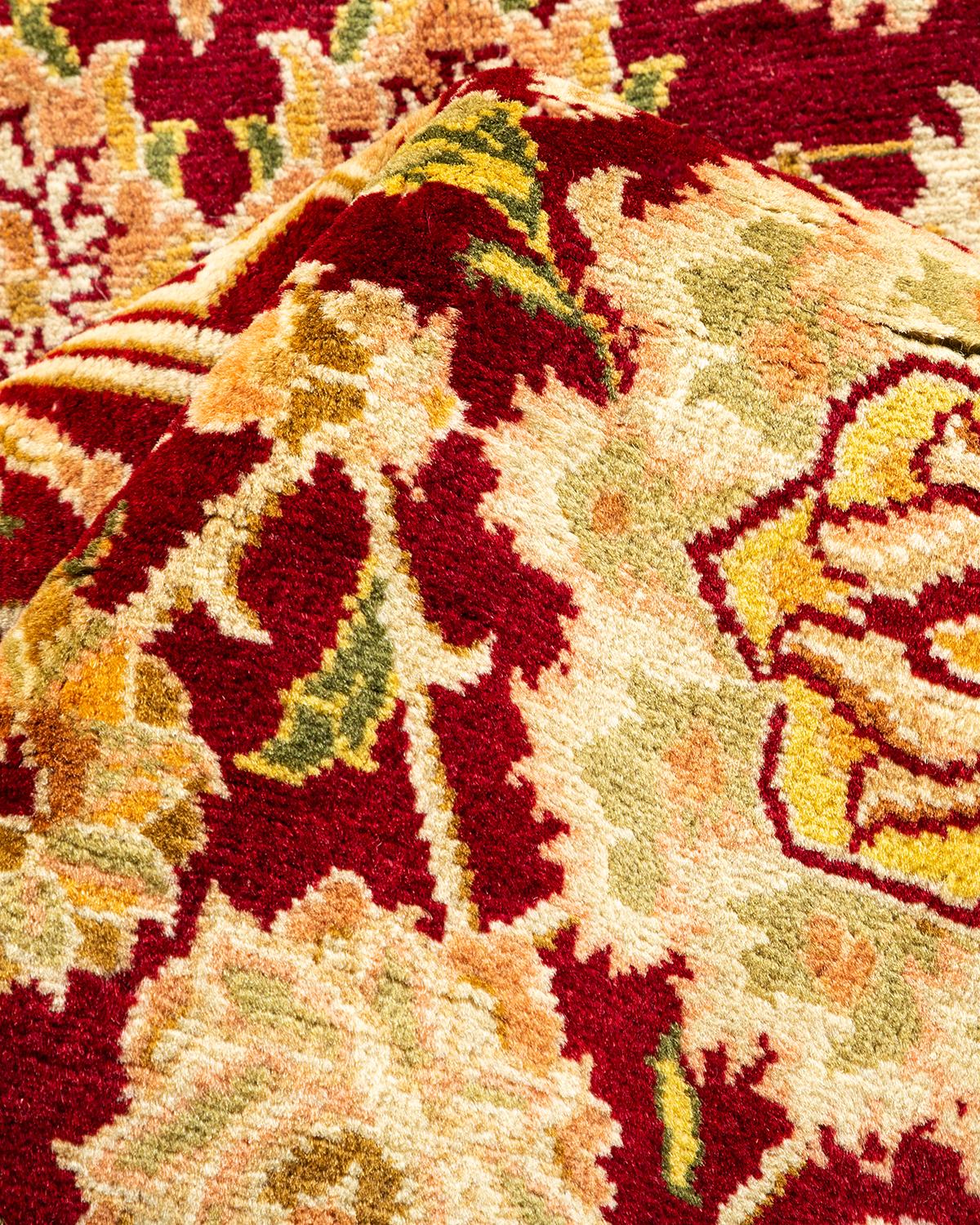 Other One-of-a-kind Hand Made Traditional Mogul Red Area Rug