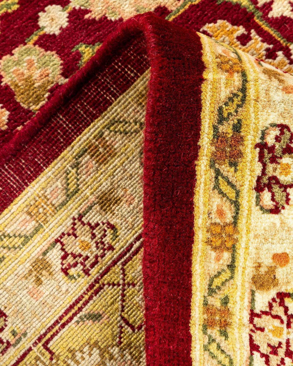Pakistani One-of-a-kind Hand Made Traditional Mogul Red Area Rug