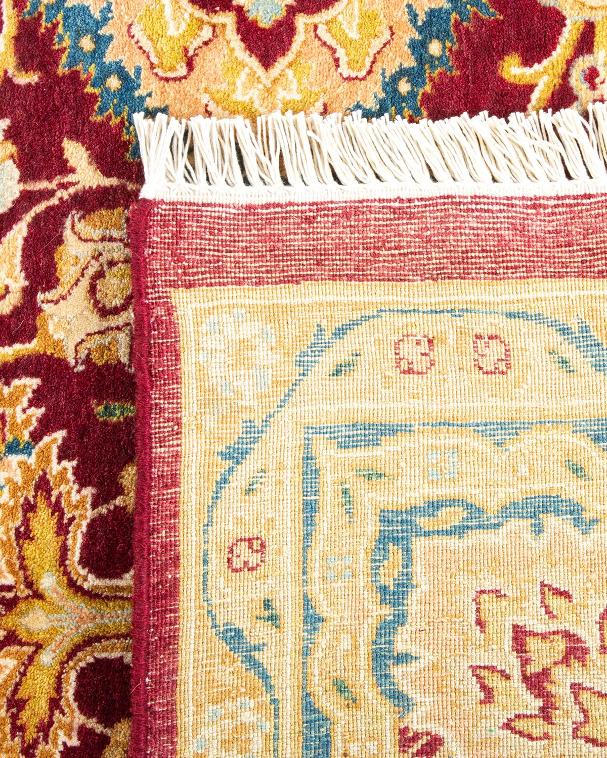 Tapis traditionnel Mogul rouge unique fait à la main, unique en son genre Neuf - En vente à Norwalk, CT