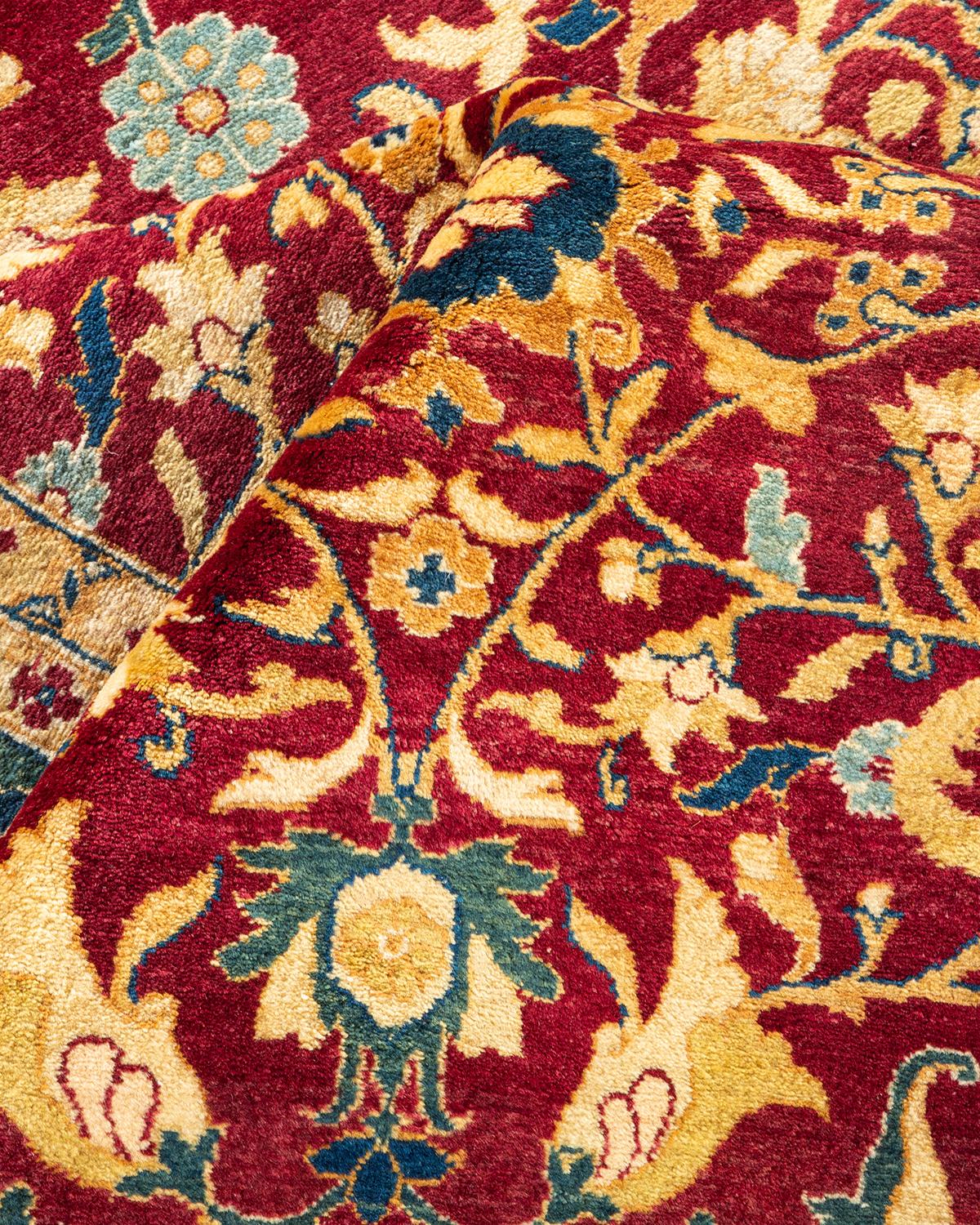 Other One-of-a-Kind Hand Made Traditional Mogul Red Area Rug