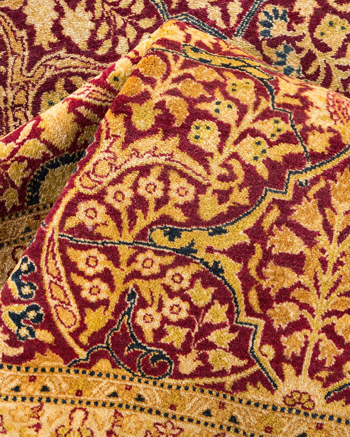 Handgefertigter, traditioneller Mogul-Roter Teppich, Unikat (Sonstiges) im Angebot