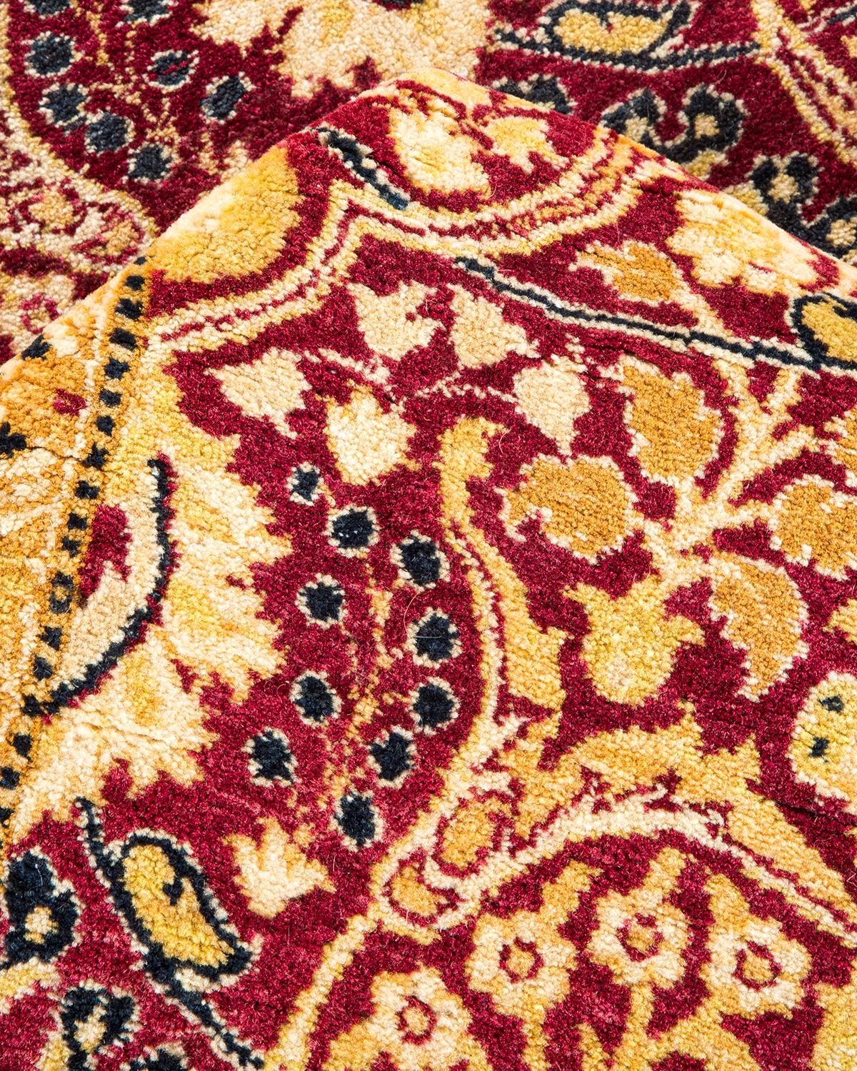 Handgefertigter, traditioneller Mogul-Roter Teppich, Unikat (Sonstiges) im Angebot