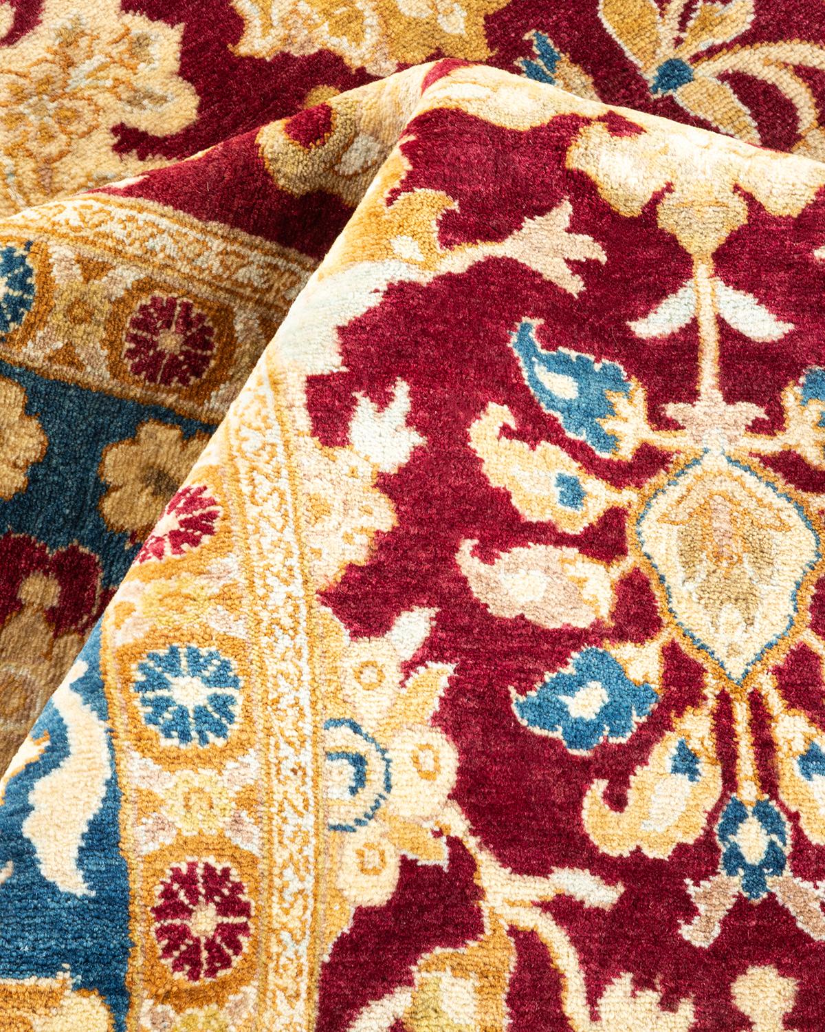 Other One-of-a-Kind Hand Made Traditional Mogul Red Area Rug For Sale