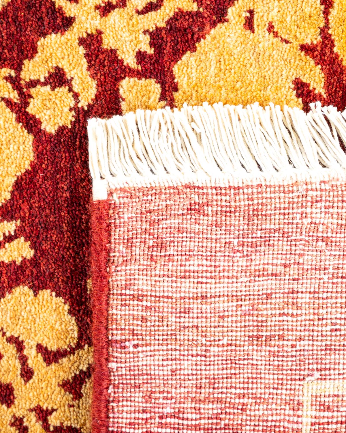 Tapis traditionnel Mogul rouge unique fait à la main, unique en son genre Neuf - En vente à Norwalk, CT