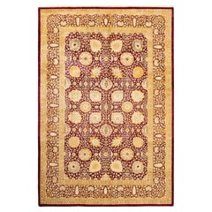 One-of-a-kind Hand Made Traditional Mogul Red Area Rug