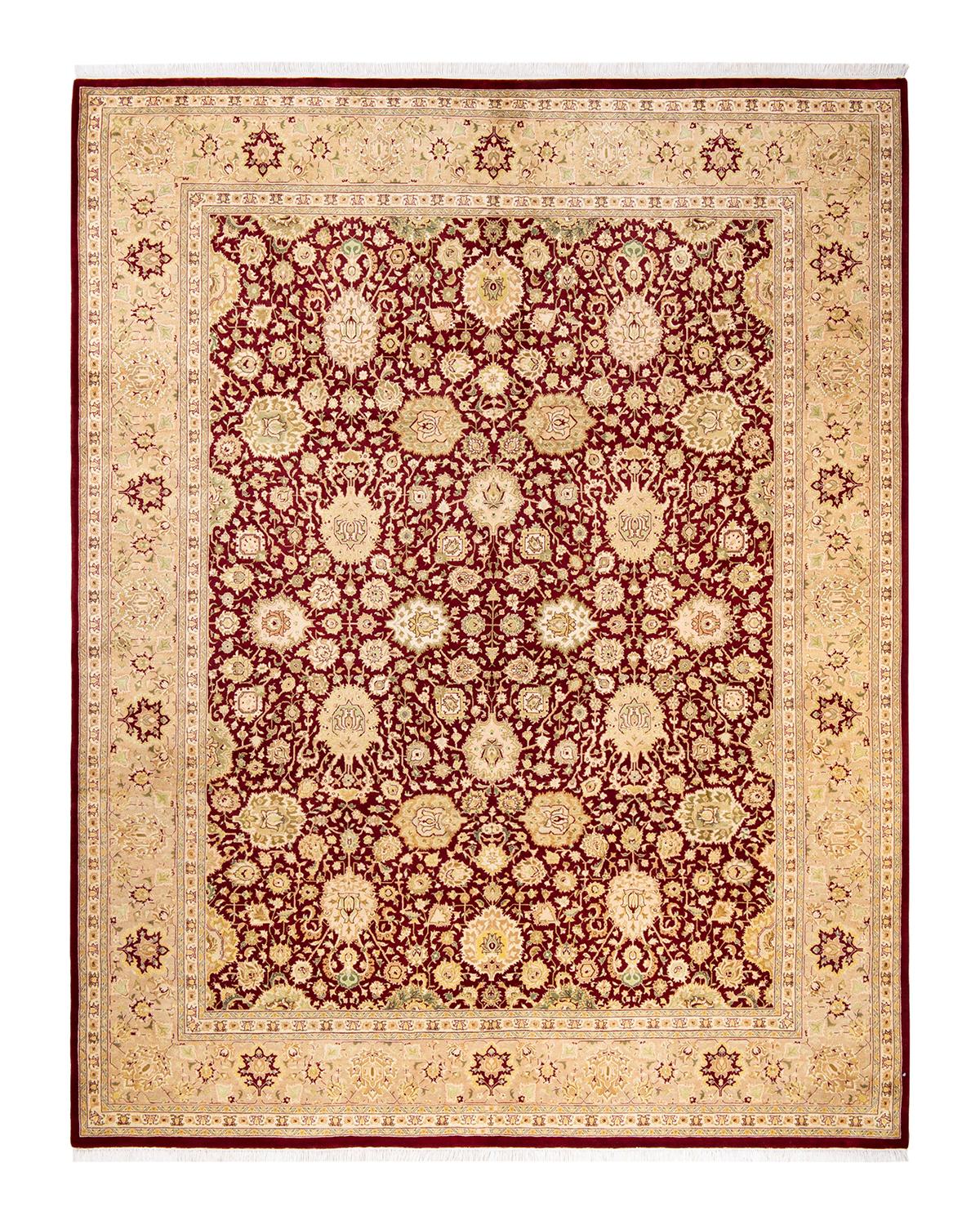 Other One-Of-A-Kind Hand Made Traditional Mogul Red Area Rug For Sale
