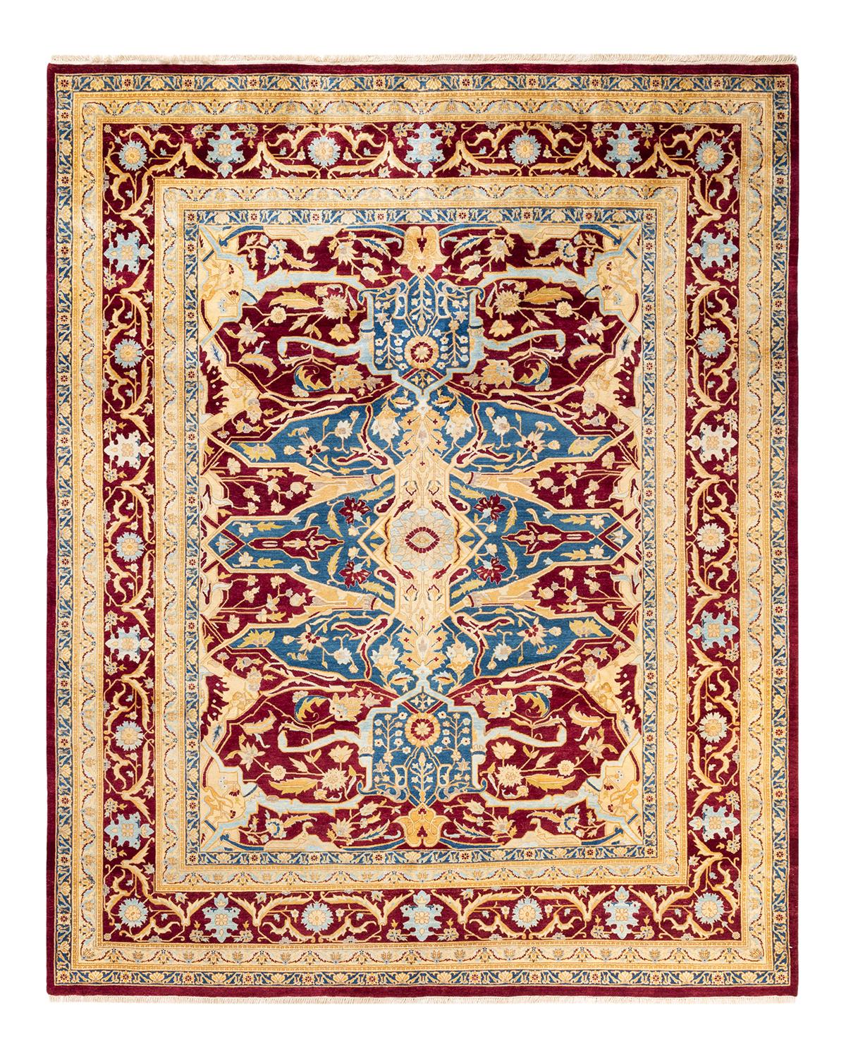 Other One-of-a-kind Hand Made Traditional Mogul Red Area Rug For Sale