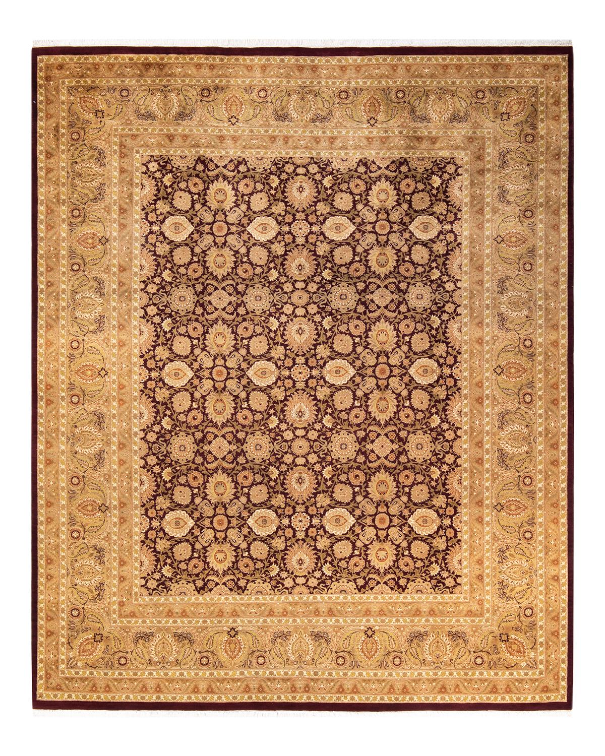 Autre Tapis traditionnel Mogul rouge unique fait à la main, unique en son genre en vente