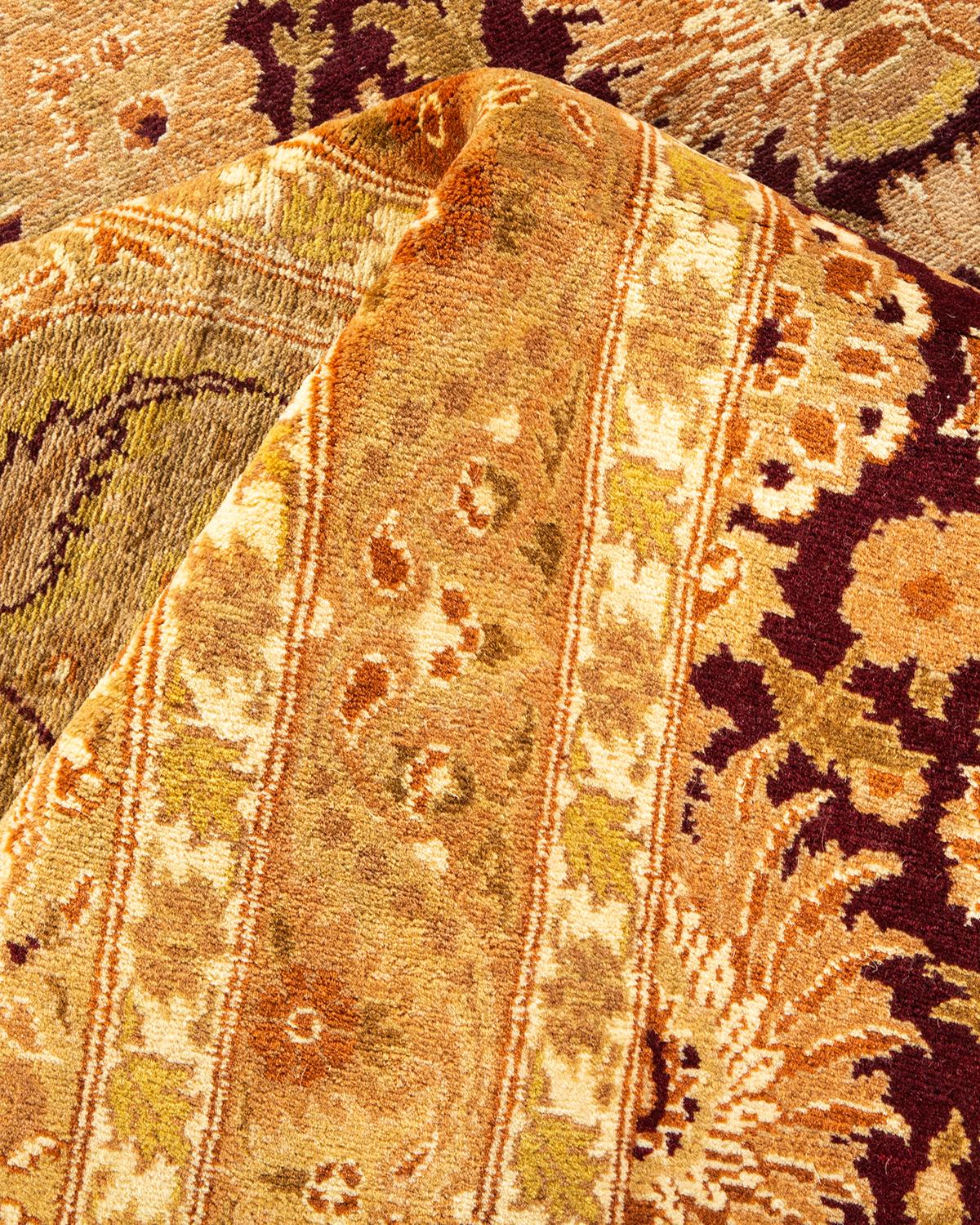 Pakistanais Tapis traditionnel Mogul rouge unique fait à la main, unique en son genre en vente