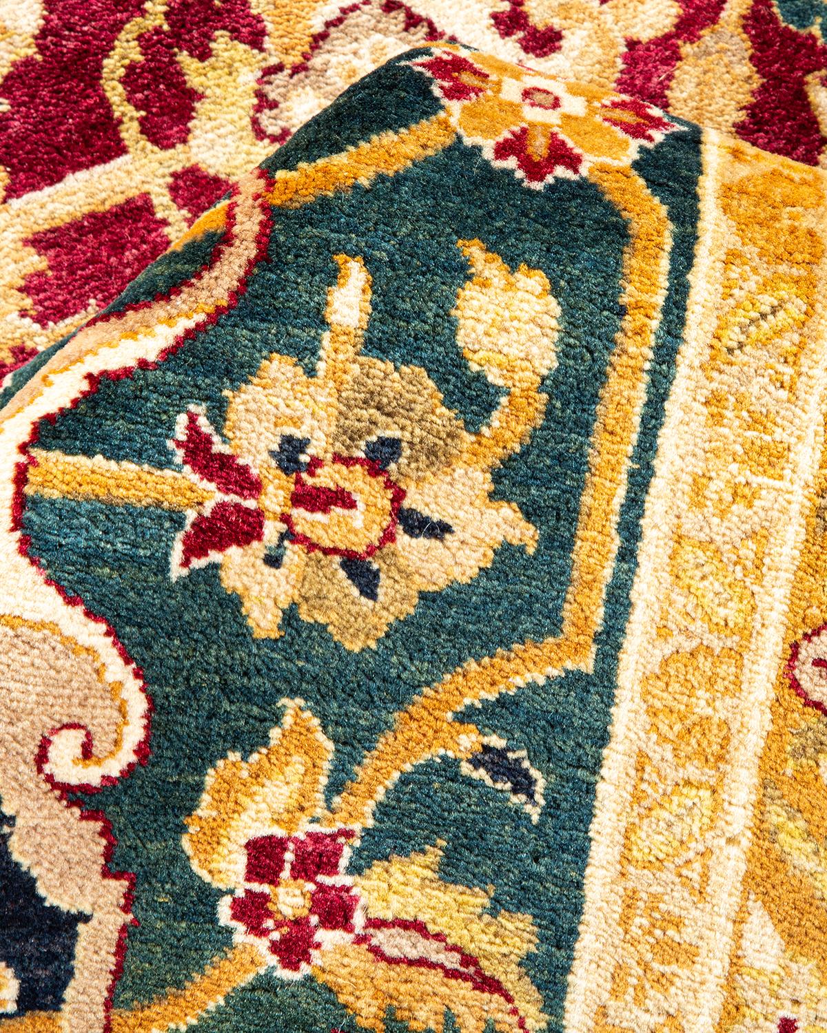Handgefertigter, traditioneller Mogul-Roter Teppich, Unikat (Sonstiges) im Angebot