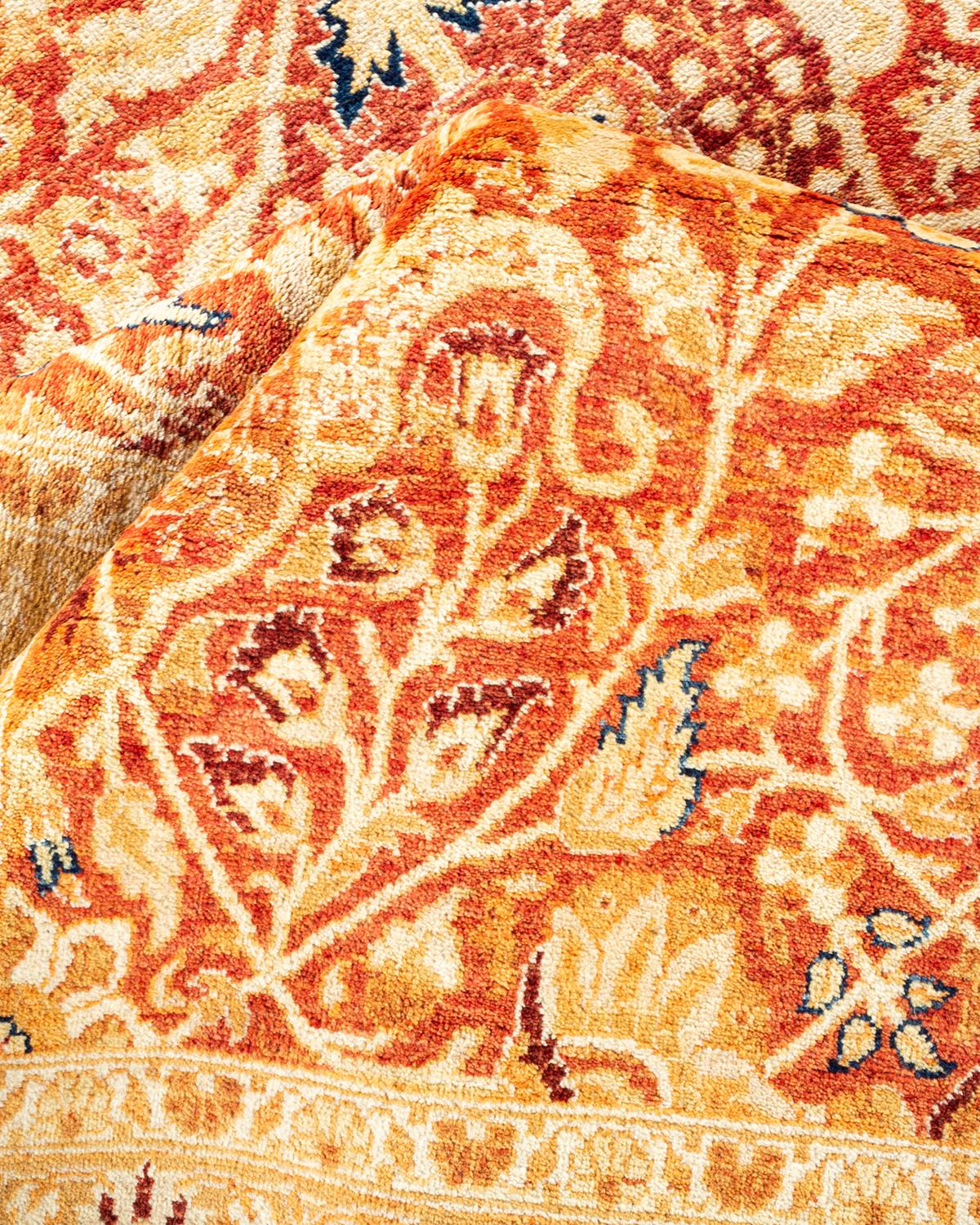 Autre Tapis traditionnel Mogul rouge unique fait à la main, unique en son genre en vente
