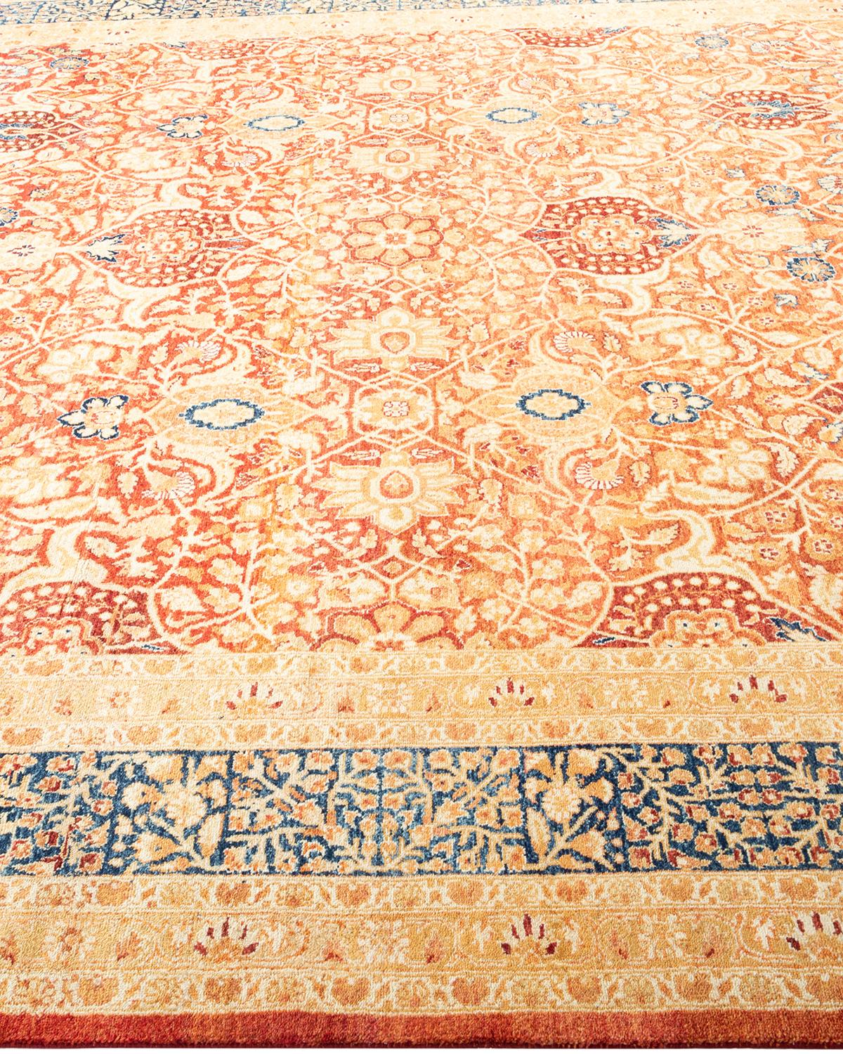 Tapis traditionnel Mogul rouge unique fait à la main, unique en son genre Neuf - En vente à Norwalk, CT