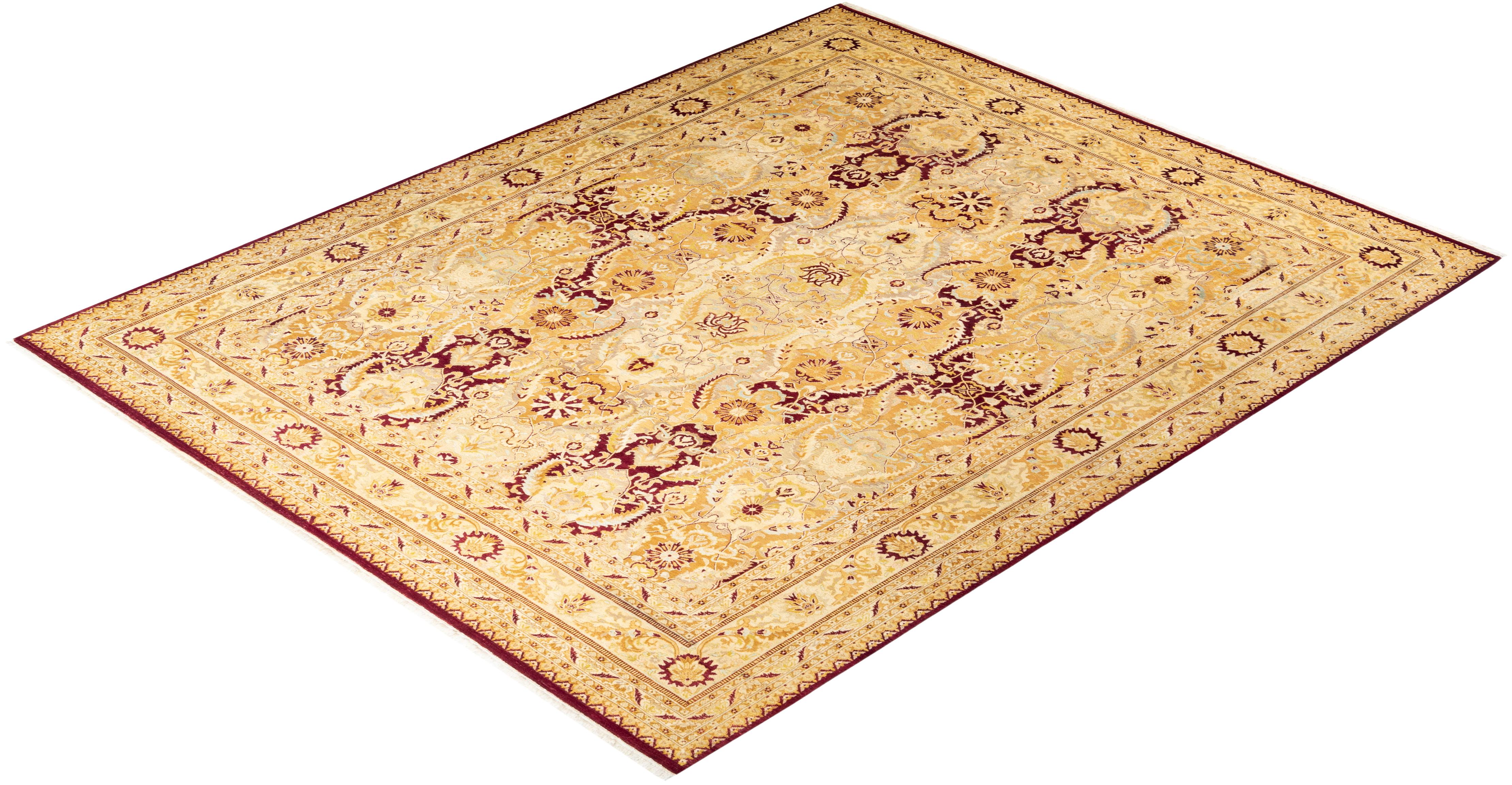 With understated palettes and allover designs, the rugs in the Mogul Collection will bring timeless sophistication to any room. Influenced by a spectrum of Turkish, Indian, and Persian designs, the artisans who handweave these wool rugs imbue