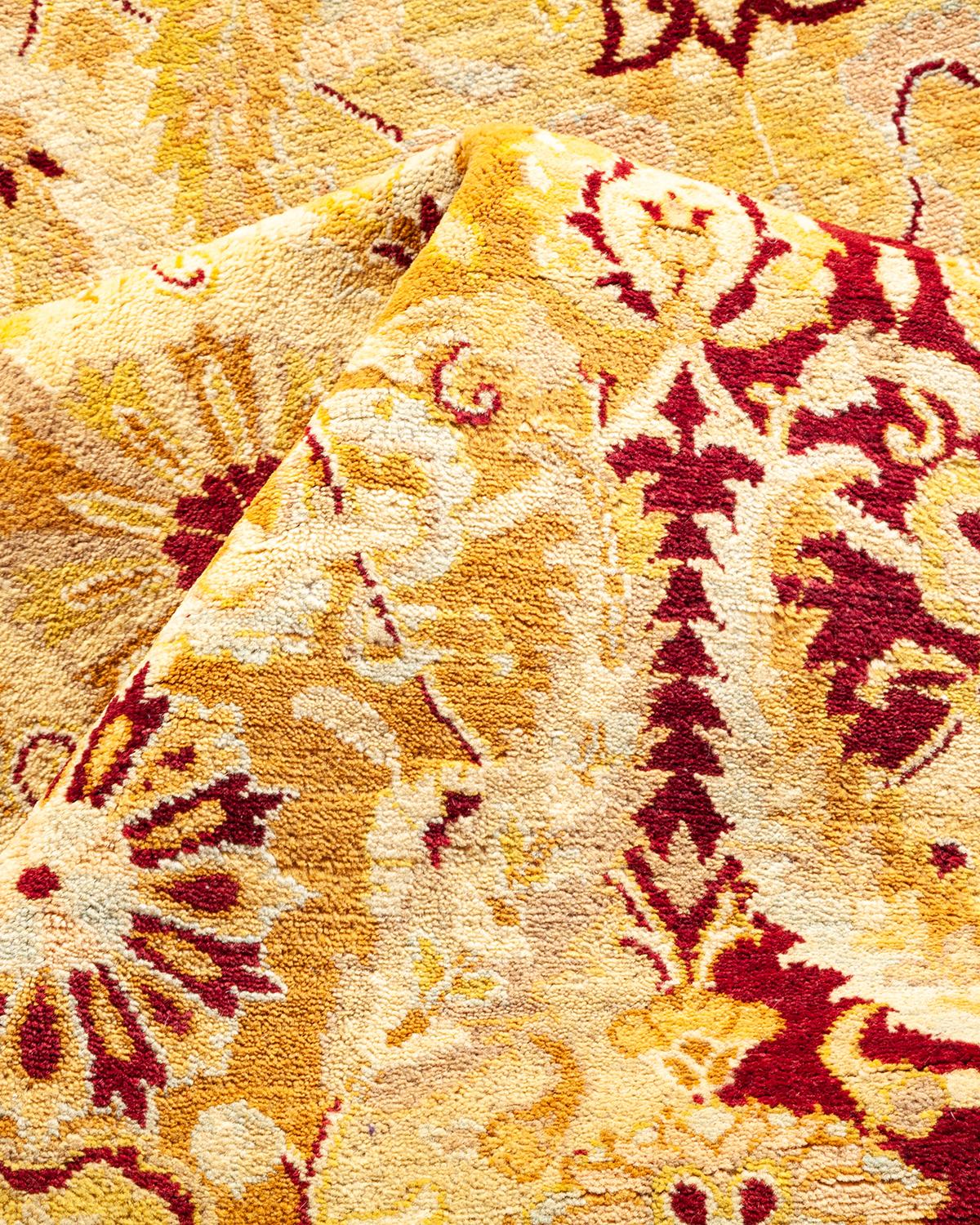 Other One-Of-A-Kind Hand Made Traditional Mogul Red Area Rug For Sale