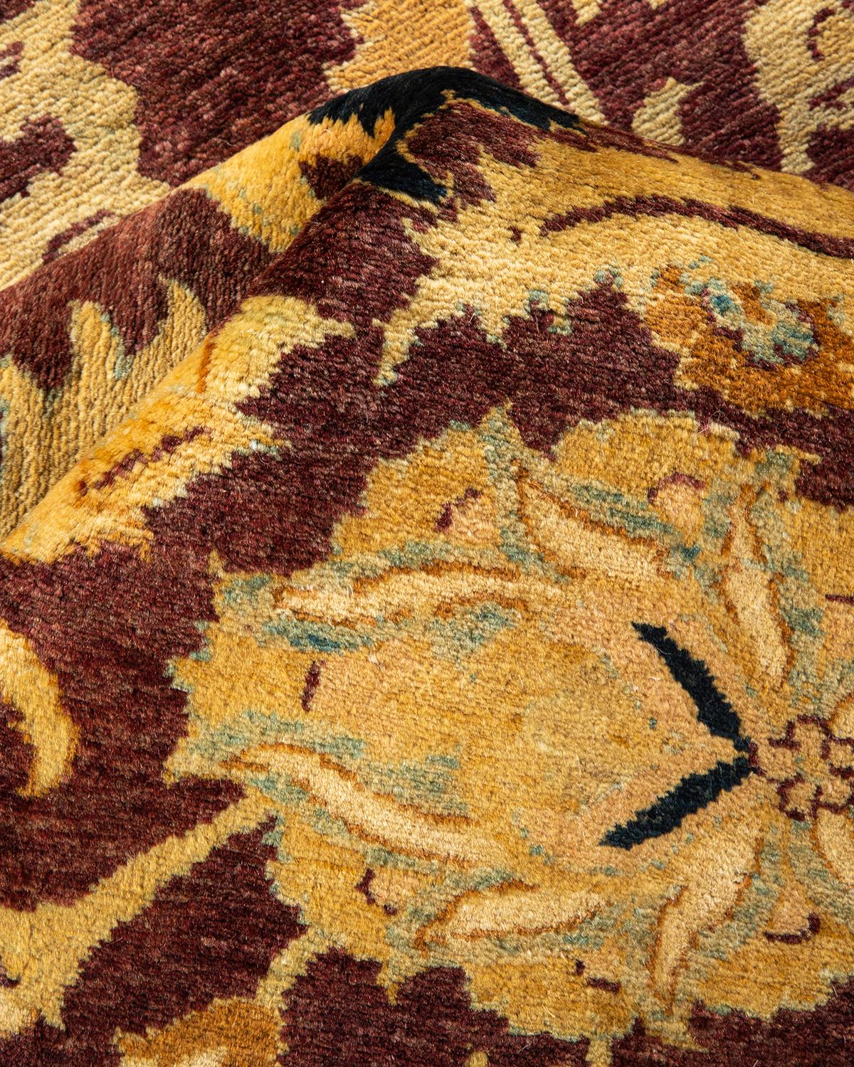 Other One-of-a-Kind Hand Made Traditional Mogul Red Area Rug For Sale