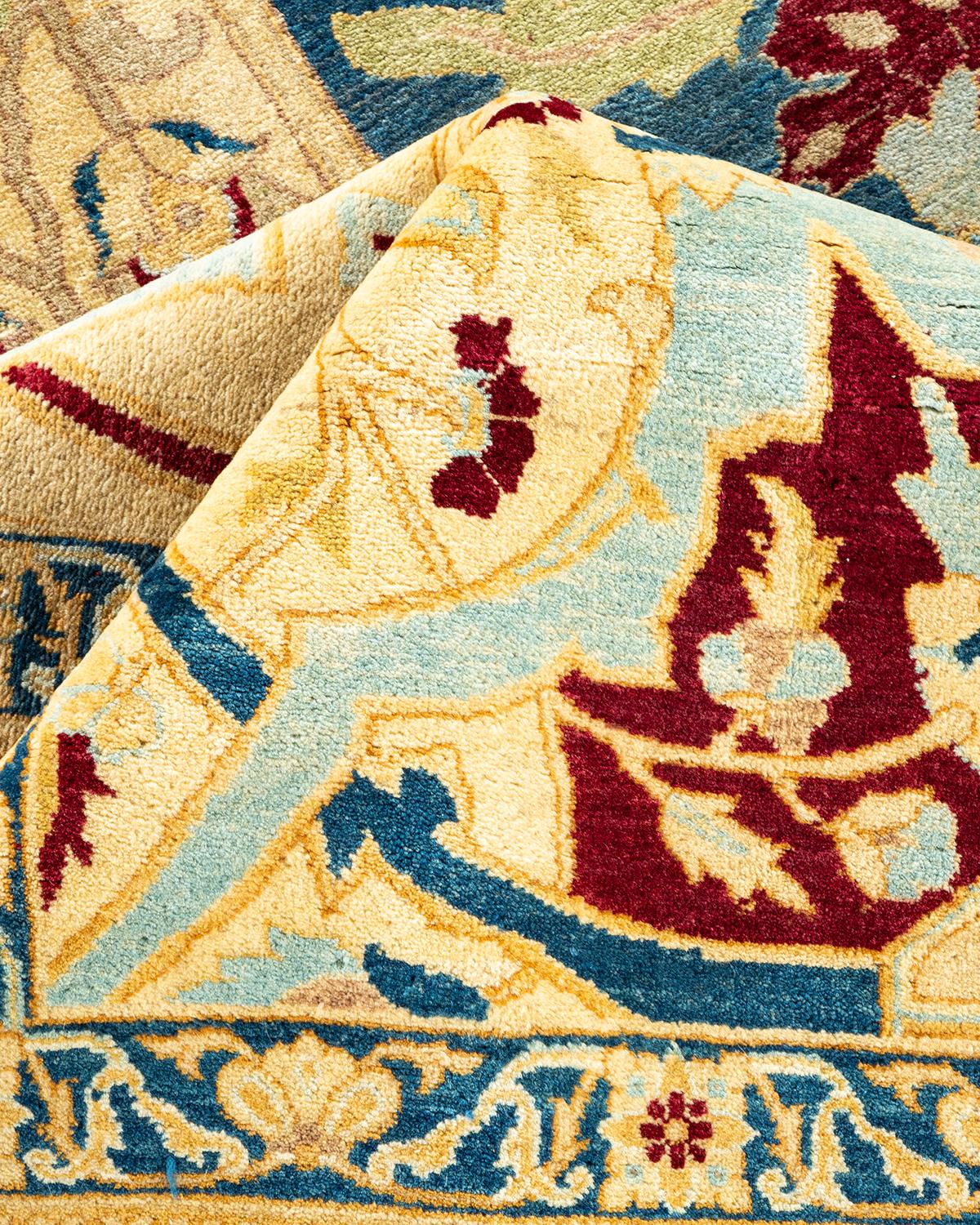 Other One-of-a-kind Hand Made Traditional Mogul Red Area Rug For Sale