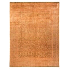 One-of-a-Kind Hand Made Traditional Mogul Yellow Area Rug One-of-a-Kind Hand Made Traditional Mogul Yellow Area Rug