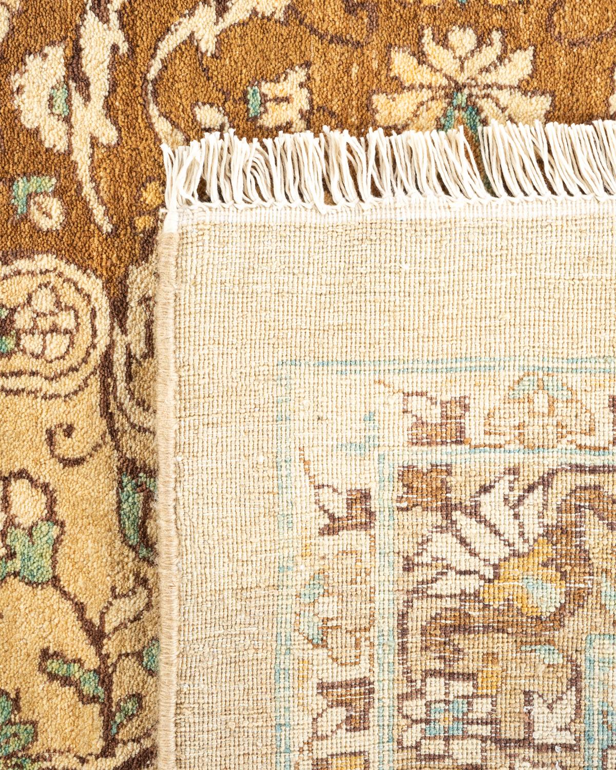 Tapis de sol traditionnel Mogul jaune, unique en son genre, fait à la main Neuf - En vente à Norwalk, CT