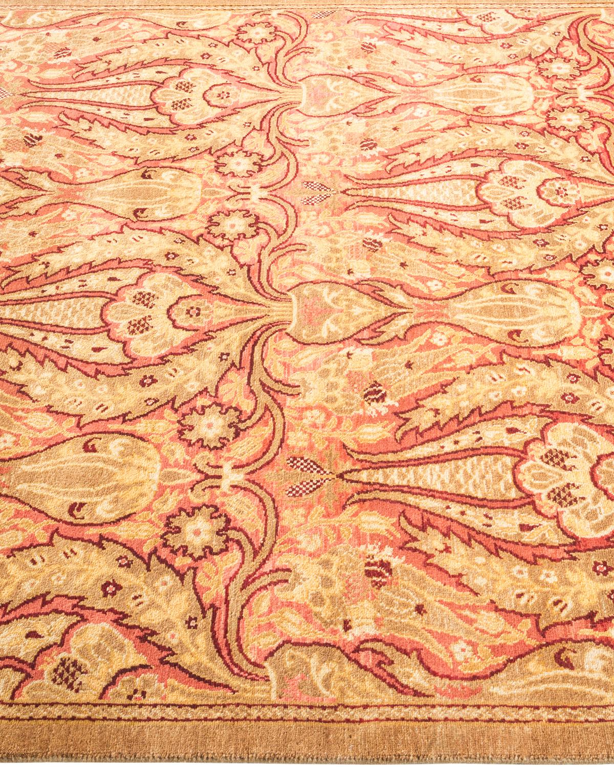 Tapis traditionnel Mogul jaune unique fait à la main, unique en son genre Neuf - En vente à Norwalk, CT
