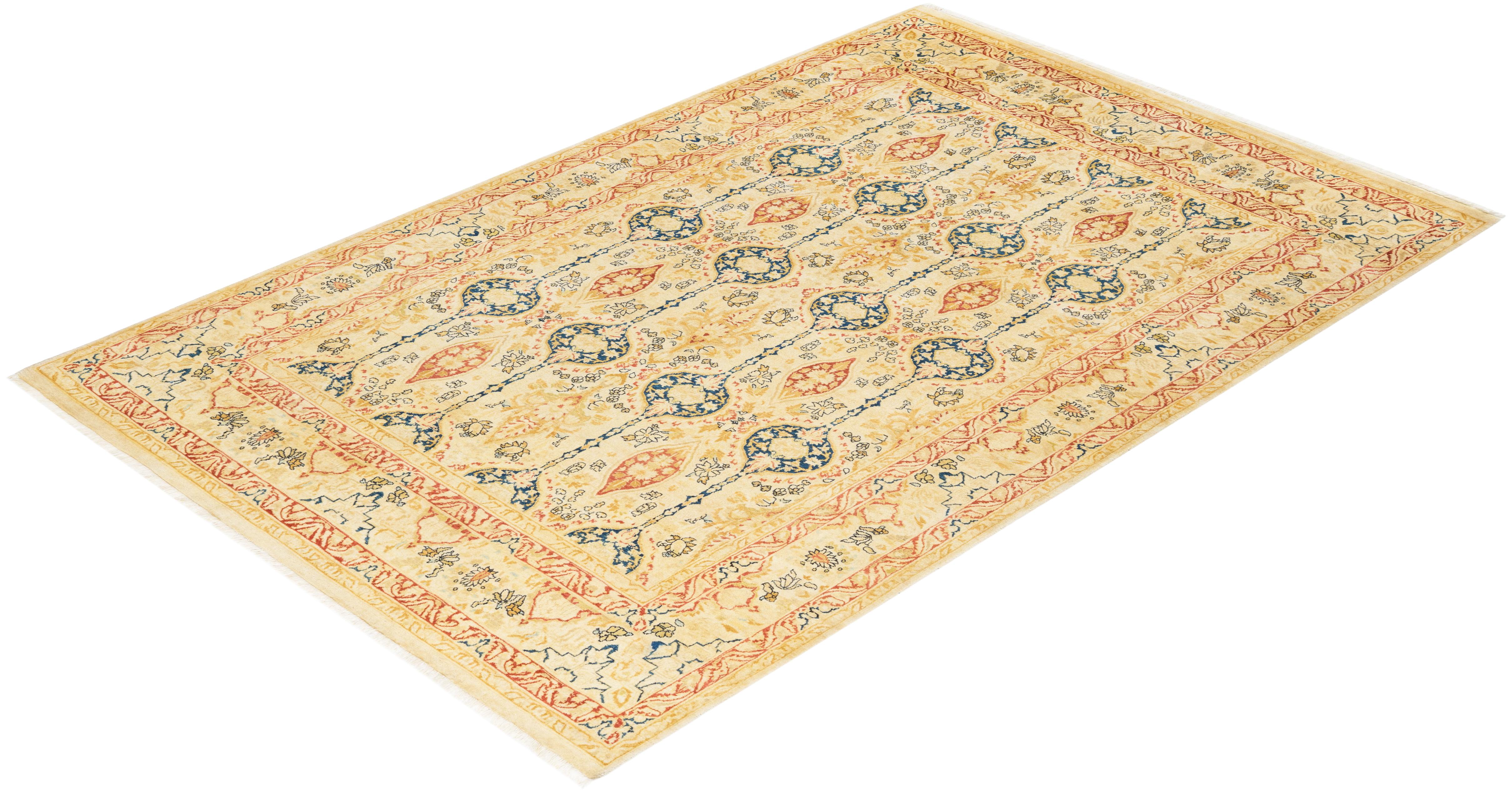 With understated palettes and allover designs, the rugs in the Mogul Collection will bring timeless sophistication to any room. Influenced by a spectrum of Turkish, Indian, and Persian designs, the artisans who handweave these wool rugs imbue