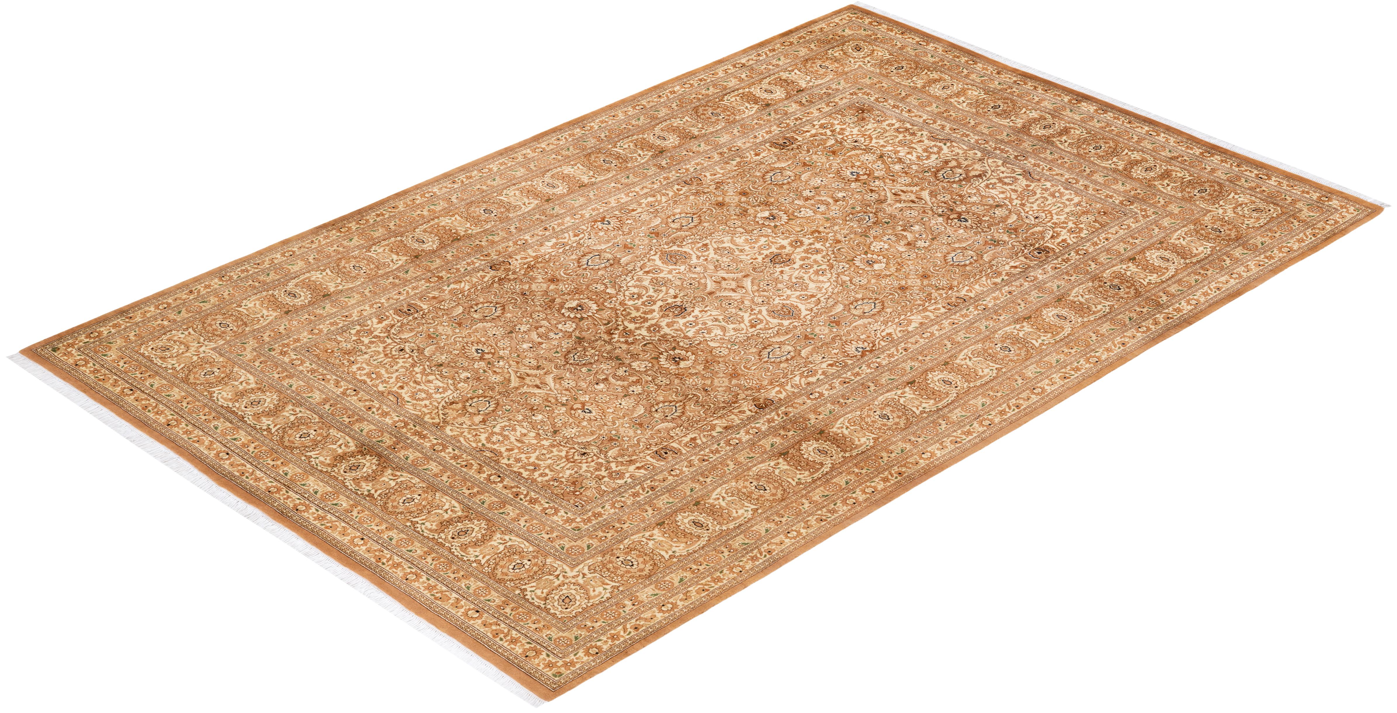 With understated palettes and allover designs, the rugs in the Mogul Collection will bring timeless sophistication to any room. Influenced by a spectrum of Turkish, Indian, and Persian designs, the artisans who handweave these wool rugs imbue