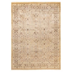 One-of-a-kind Hand Made Traditional Mogul Yellow Area Rug