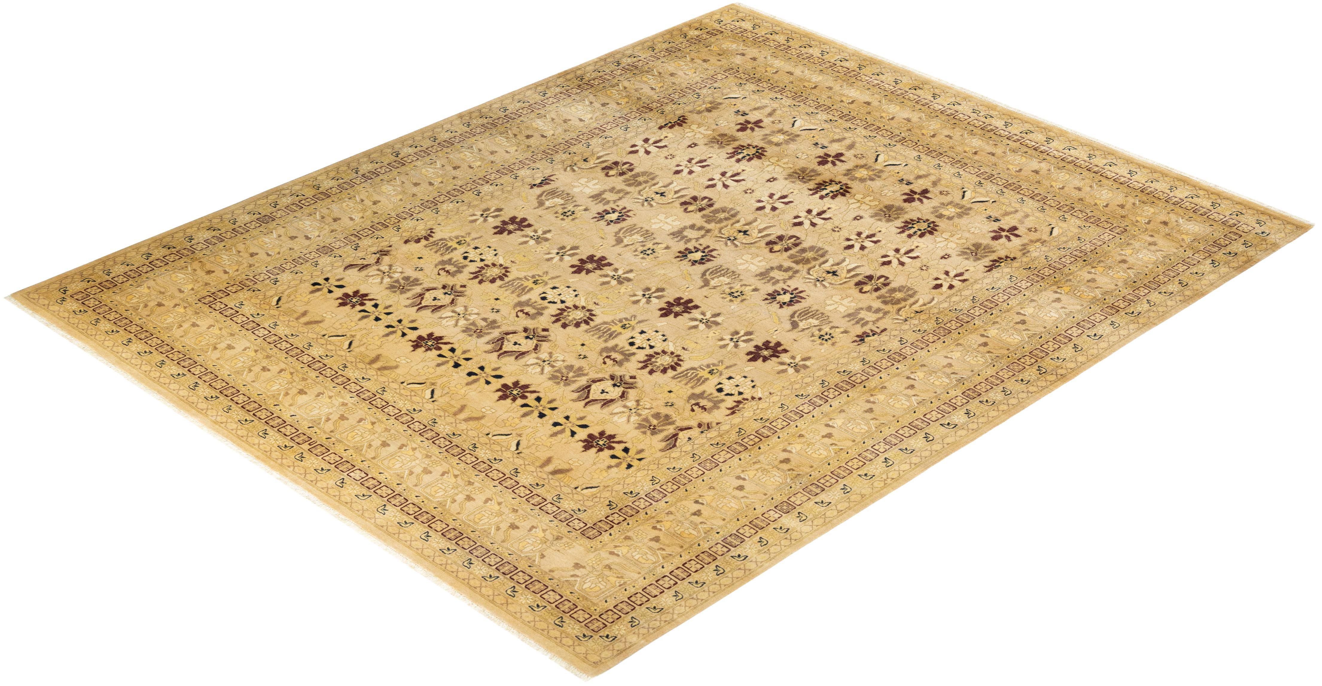 With understated palettes and allover designs, the rugs in the Mogul Collection will bring timeless sophistication to any room. Influenced by a spectrum of Turkish, Indian, and Persian designs, the artisans who handweave these wool rugs imbue