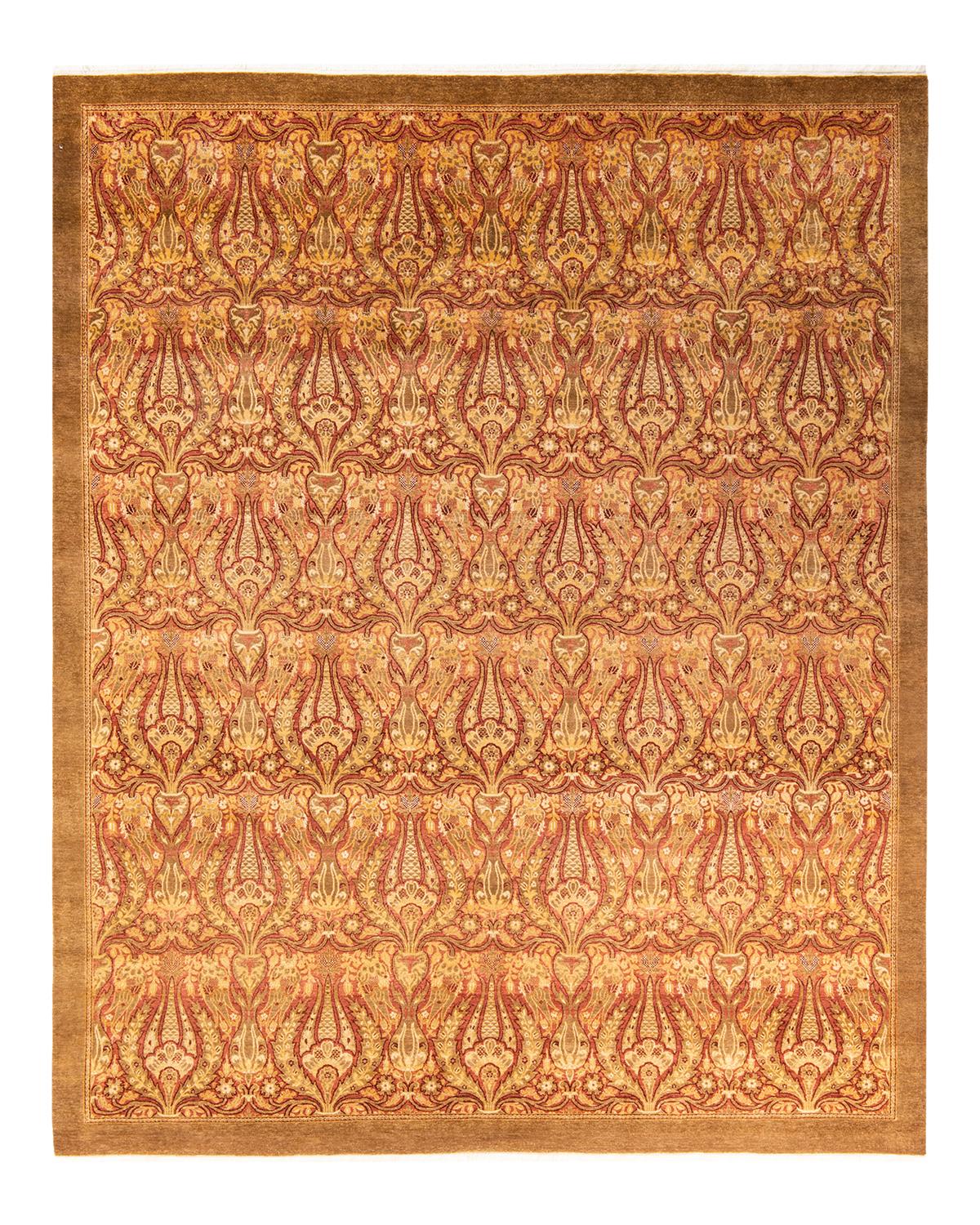 Other One-of-a-kind Hand Made Traditional Mogul Yellow Area Rug For Sale