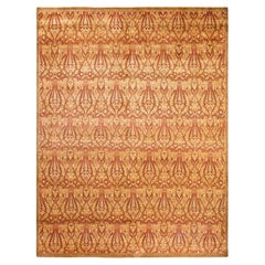 One-of-a-Kind Hand Made Traditional Mogul Yellow Area Rug