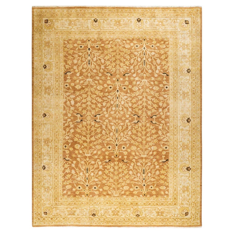 One-of-a-Kind Hand Made Traditional Ziegler Yellow Area Rug For Sale at ...
