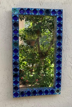 Miroir en céramique peint à la main, unique en son genre