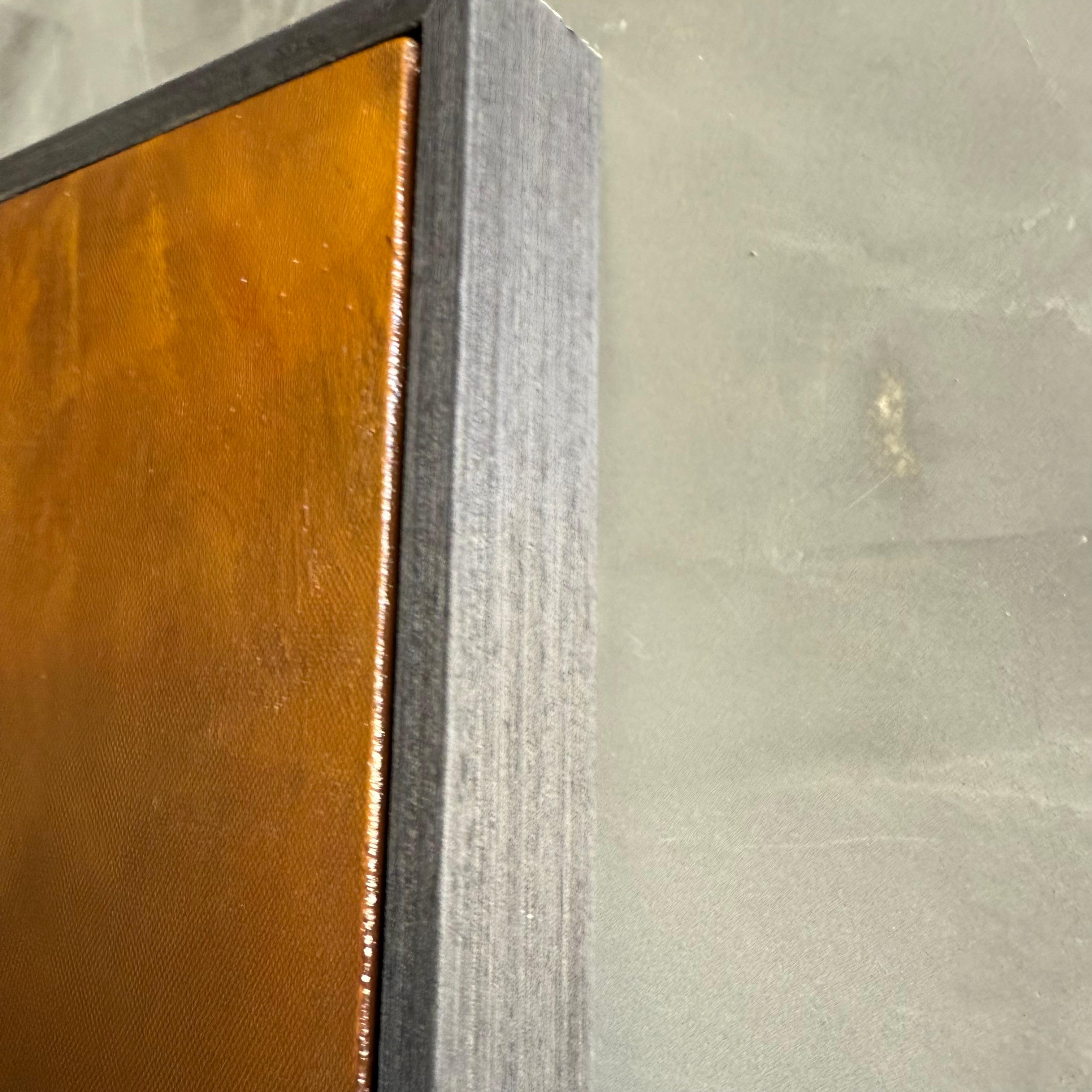 Nuage unique peint à la main dans un cadre en bois en vente 3