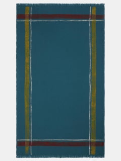 Couverture unique en laine mérinos peinte à la main, fabriquée à Como, Italie