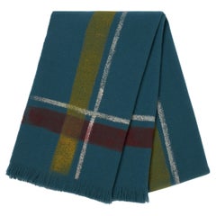 Couverture unique en laine mérinos peinte à la main, fabriquée à Como, Italie