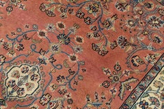 Traditional Handwoven Luxury Wool Rose / Ivory Area Rug 3'11"x6'3"