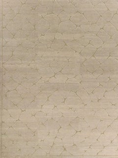 Luxury Hand Woven Wool / Silk Grey Area Rug