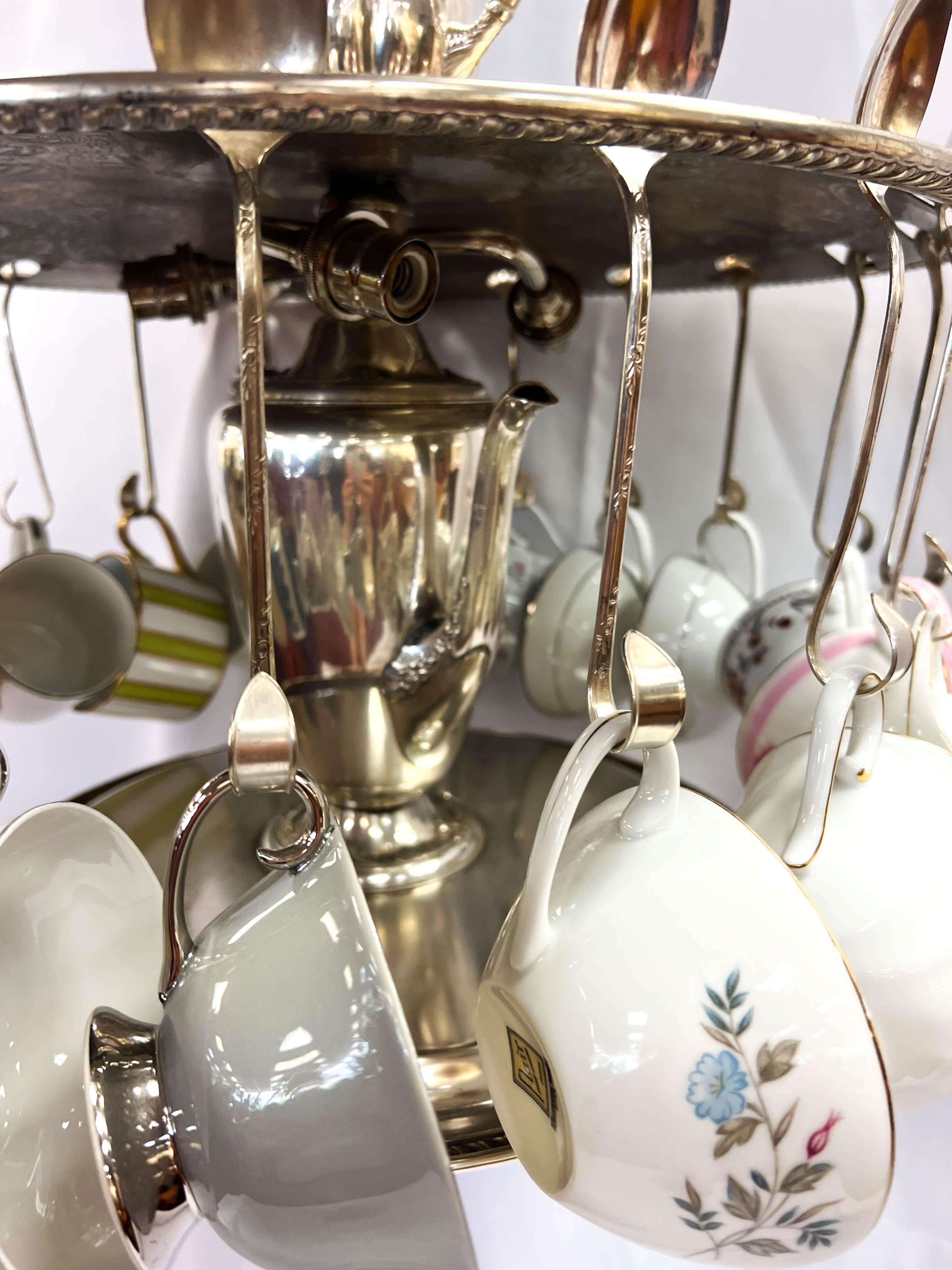 Hand-Crafted One-Of-A-Kind Handcrafted Teacup Chandelier