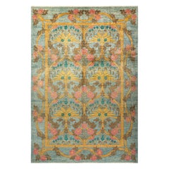 One-Of-A-Kind HandMade Contemporary Arts 
Crafts Light Blue Rug