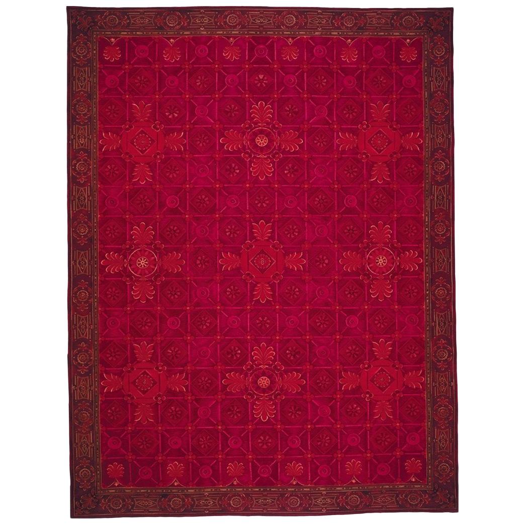 Tapis surdimensionné unique en son genre en laine tissée à la main 14'2 x 19'8