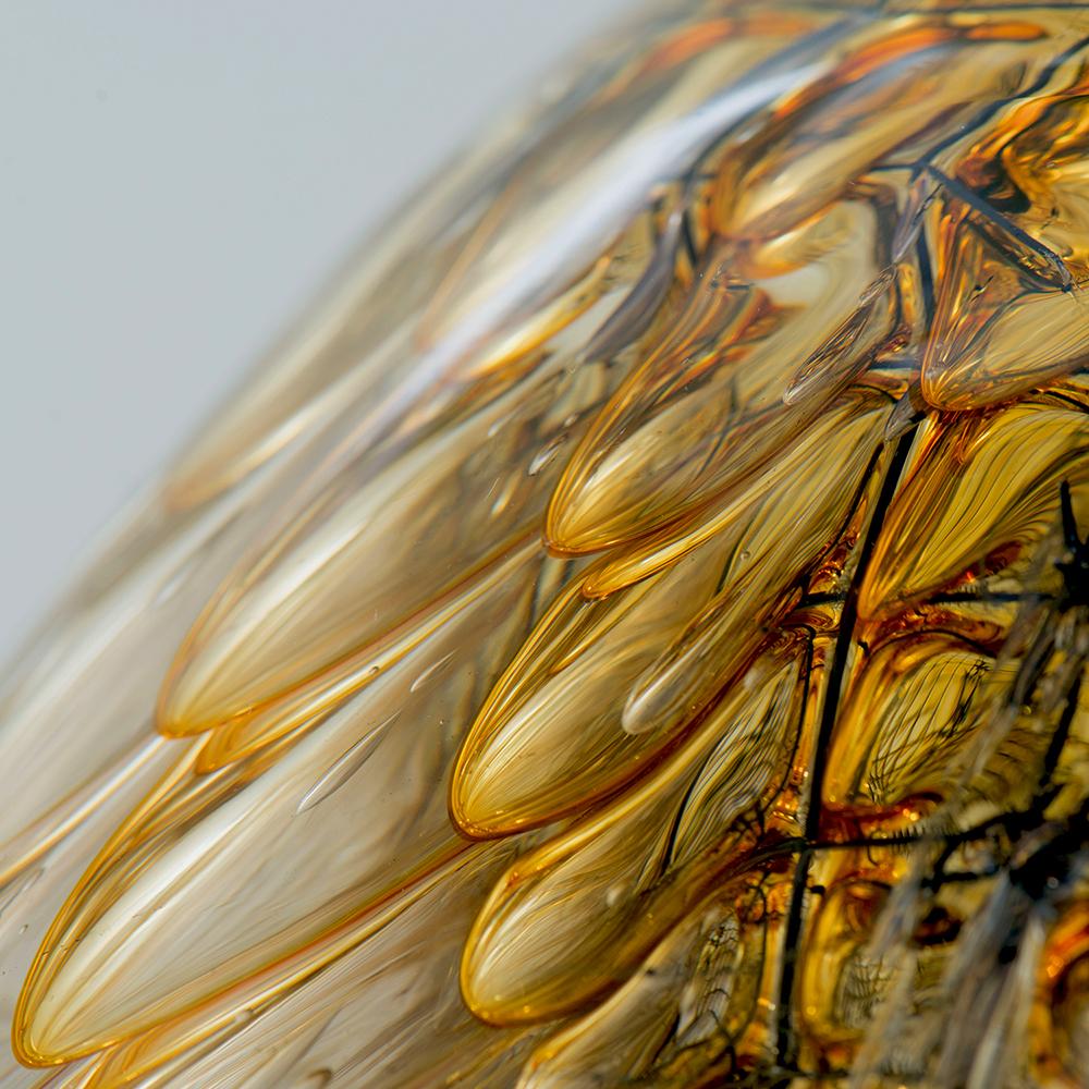 Contemporary One of a Kind Honeycomb Object Glass Sculpture by German Artist J. F. Zimmermann For Sale