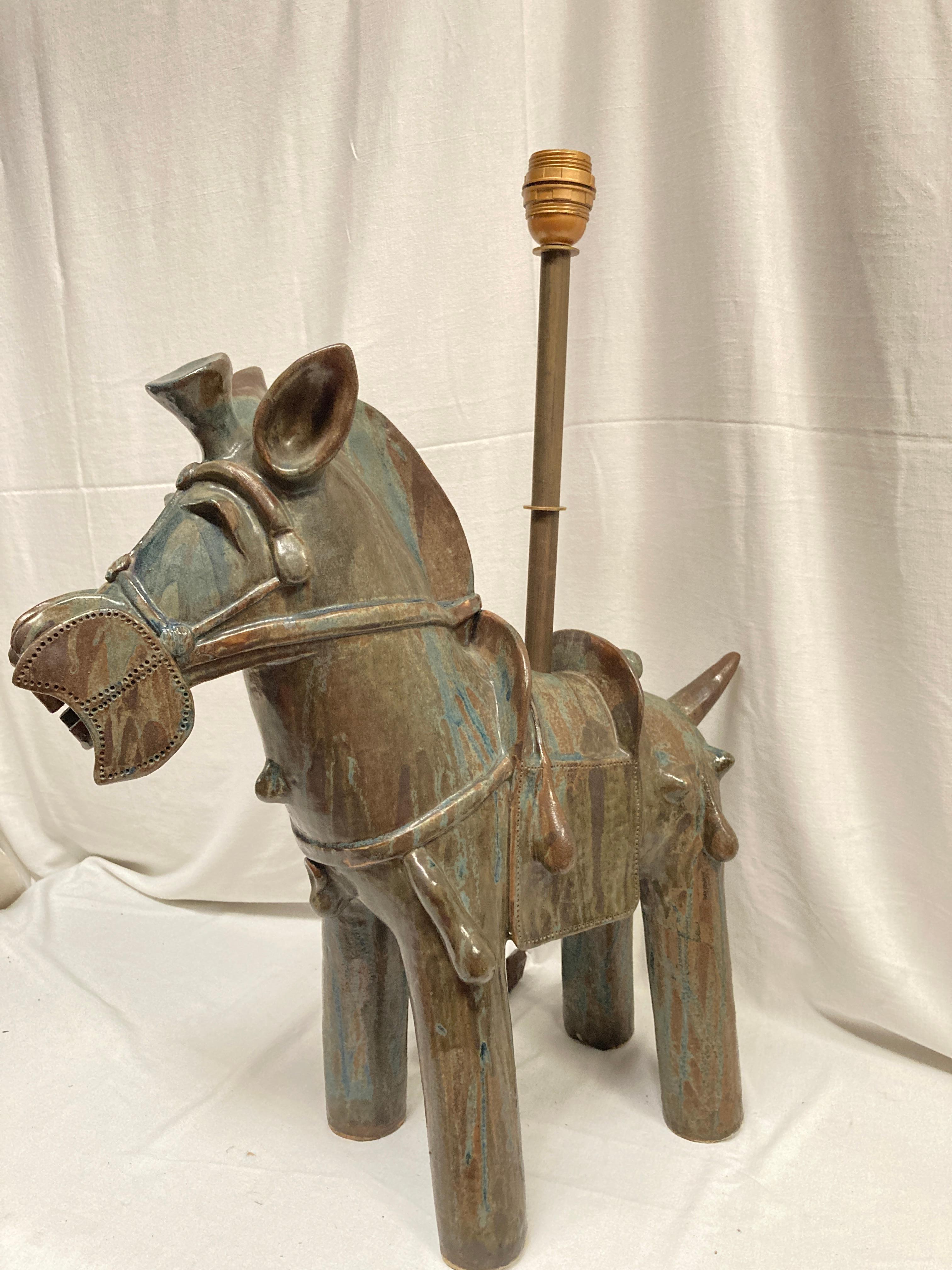 Fin du 20e siècle Lampe unique en poterie Studio A 